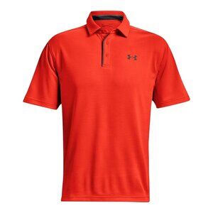 Under Armour Men's Tech Golf Polo Shirt Size 4XLT Neon Orange Heatgear NWT